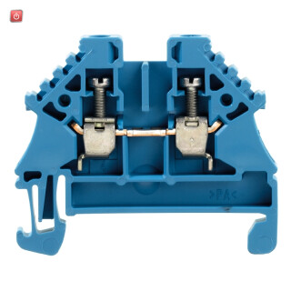 WEIDMÜLLER / 1040880000 / WDU 2.5N ZQV BL / Durchgangs-Reihenklemme, Schraubanschluss, blau, 2.5 mm², 24 A, 500 V, / EAN 4032248014019