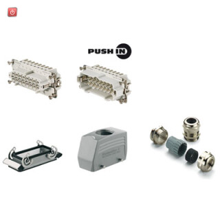 WEIDMÜLLER / 1061770000 / HDC KIT HE-P 16.121 / Industriesteckverbinder (Set), Baureihe: HE, PUSH IN, Baugröße: 6, / EAN 4032248816408
