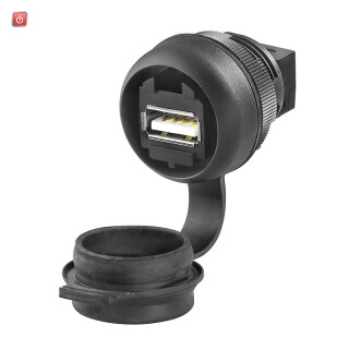 WEIDMÜLLER / 1018840000 / IE-FCM-USB-A / Einbaugehäuse bestückt, IP65, in geschlossenem Zustand, USB A, USB A / EAN 4032248730094