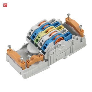 WEIDMÜLLER / 1126840000 / PT6 DC / Energieverteilungsklemmenleiste, IP20, Schneidklemmanschluss IDC, PUSH / EAN 4032248908462