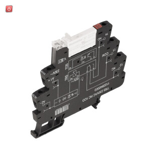 WEIDMÜLLER / 1122840000 / TRS 230VAC RC 1CO / Koppelrelais, 230 V AC +/-10 %, LED grün, 1 Wechsler (AgNi) , 250 V AC / EAN 4032248905034