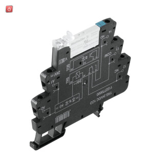 WEIDMÜLLER / 1122770000 / TRS 24VDC 1CO / Koppelrelais, 24 V DC +/-20 %, LED grün, 1 Wechsler (AgNi) , 250 V AC, / EAN 4032248904808