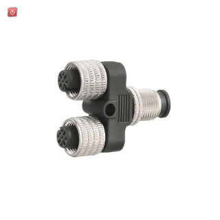 WEIDMÜLLER / 1060730000 / SAI-Y-4S-M12/M12 / Sensor-Aktor-Adapter, Polzahl: 4, Codierung: A-codiert, M12 / M12, 24 / EAN 4032248810192