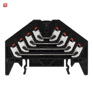 WEIDMÜLLER / 1173830000 / PRV 4 SW 35X7.5 RT / Rangierverteilerklemme, PUSH IN, schwarz, 1.5 mm², 10 A, 250 V, Anzahl / EAN 4032248966240
