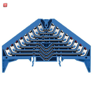 WEIDMÜLLER / 1173900000 / PRV 8 BL 35X15 WS/RT / Rangierverteilerklemme, PUSH IN, blau, 1.5 mm², 8 A, 250 V, Anzahl / EAN 4032248966264