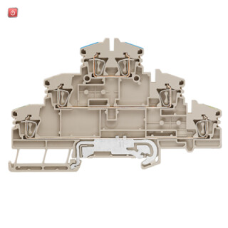 WEIDMÜLLER / 1131760000 / ZDLD 2.5-2N/PE/L/N / Mehrstock-Reihenklemme, Zugfederanschluss, dunkelbeige, 2.5 mm², 500 / EAN 4032248922697