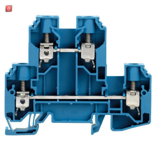 WEIDMÜLLER / 1186750000 / WDK 10 BL / Mehrstock-Reihenklemme, Schraubanschluss, blau, 10 mm², 800 V, 800 V, / EAN 4050118024623