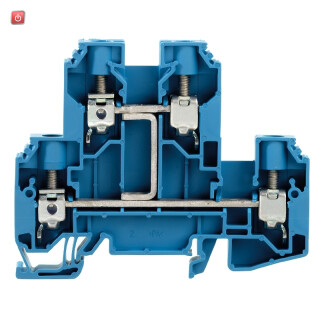 WEIDMÜLLER / 1186780000 / WDK 10 V BL / Mehrstock-Reihenklemme, Schraubanschluss, blau, 10 mm², 800 V, 800 V, / EAN 4050118024654