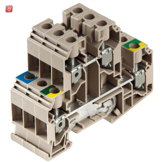 WEIDMÜLLER / 1415540000 / WDK 10 SET BCD / Mehrstock-Reihenklemme, Schraubanschluss, dunkelbeige, 10 mm², 800 V, / EAN 4050118216431