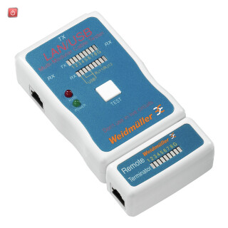WEIDMÜLLER / 9205400000 / LAN USB TESTER / Durchgangstester für Kabel, Anschlussart: RJ45, USB A, USB B, Buzzer: / EAN 4032248732128