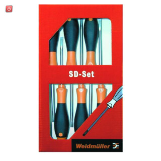 WEIDMÜLLER / 9205560000 / SD SET S2.0-5.5 / Schraubendreher Satz, Schlitz-Schraubendreher-Satz, Anzahl: 6 / EAN 4032248755400