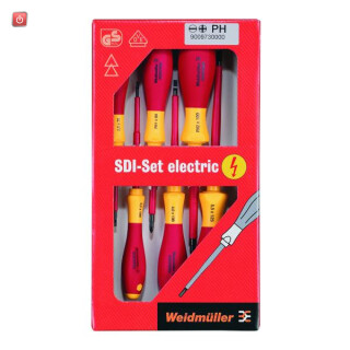 WEIDMÜLLER / 1128540000 / SDI Set S2.5-5.5/PZ1 / Schraubendreher Satz, VDE-iso. Schlitz- und Kreuzschlitz-PZ-SD-Satz, / EAN 4032248909773
