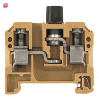 WEIDMÜLLER / 0501520000 / SAKS 1/35/G25 / Sicherungs-Reihenklemme, Schraubanschluss, mittelgelb, 10 mm², 10 A, / EAN 4008190047801