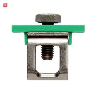 WEIDMÜLLER / 0502660000 / ZB 35K GE/GN M6X16 / Zugbügel (Sammelschiene), Zugbügel, silber, 35 mm², Breite: 14 mm, M / EAN 4008190052294
