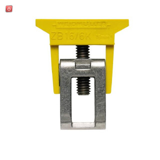WEIDMÜLLER / 0569660000 / ZB 16/6K GE/GN / Zugbügel (Sammelschiene), Zugbügel, silber, Breite: 10 mm, M 4, Stahl / EAN 4008190043681