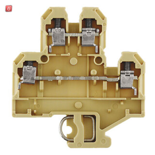 WEIDMÜLLER / 0590060000 / DK 4Q/32 / Mehrstock-Reihenklemme, Schraubanschluss, beige/gelb, 4 mm², 500 V, / EAN 4008190147228