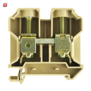 WEIDMÜLLER / 0608260000 / SAK 35N/35 / Durchgangs-Reihenklemme, Schraubanschluss, beige/gelb, 35 mm², 125 A, / EAN 4008190157470