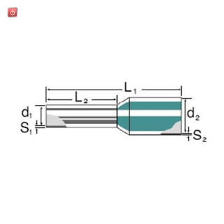WEIDMÜLLER / 9019200000 / H4,0/20D GR / Aderendhülse, Standard, 4 mm², Abisolierlänge: 14 mm, grau / EAN 4008190126575