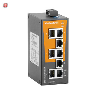 WEIDMÜLLER / 1240900000 / IE-SW-BL08-8TX / Netzwerk-Switch (unmanaged), unmanaged, Fast Ethernet, Anzahl Ports: / EAN 4050118028911