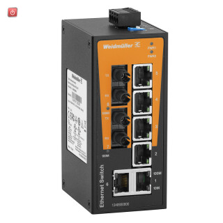 WEIDMÜLLER / 1240930000 / IE-SW-BL08-6TX-2ST / Netzwerk-Switch (unmanaged), unmanaged, Fast Ethernet, Anzahl Ports: / EAN 4050118028744