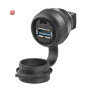 WEIDMÜLLER / 1427960000 / IE-FCM-USB-3.0-A / Einbaugehäuse bestückt, IP65, in geschlossenem Zustand, USB A, USB A / EAN 4050118232318