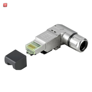 WEIDMÜLLER / 1518100000 / IE-PS-RJ45-FH-90-P-1 / RJ45-Steckverbinder, IP20, Anschluss 1: RJ45, Anschluss 2: / EAN 4050118325232