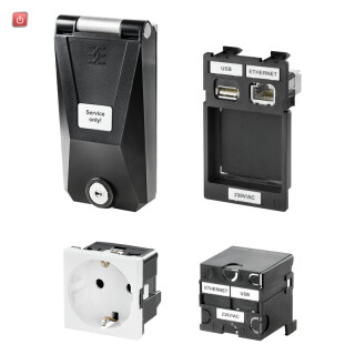 WEIDMÜLLER / 1543680000 / IE-FC-SET-IPDEK001-K / Einbaugehäuse bestückt, IP65, in geschlossenem Zustand, 2x Data, 1x / EAN 4050118348842