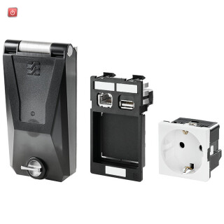 WEIDMÜLLER / 1529580000 / IE-FC-SET-SPDED001-K / Einbaugehäuse bestückt, IP65, in geschlossenem Zustand, 2x Data, 1x / EAN 4050118334432