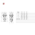 BALS / 2195 / Stecker TE 125A 4p 400V 6h, IP67 / EAN 4024941021951