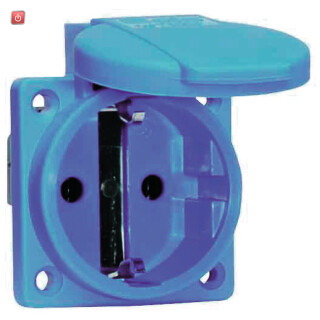 BALS / 71099 / Schutzkontakt-Anbausteckdose gerade, QUICK-CONNECT schraubloser Steckkontakt 16A 3p 250V IP54 / EAN 4024941962148