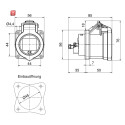 BALS / 136461 / Anbausteckdose INNOLINQ mit QUICK-CONNECT gerade 16A 3p 230V 6h, IP54 / EAN 4024941395526