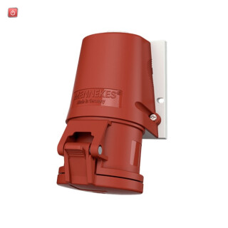 MEN32 / TYP 32, Wanddose TwinCONTACT, 32A5p6h400V, IP44 / EAN 4015394202523