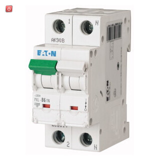 EATON / 236114 / Leitungsschutzschalter, 6 A, 1p+N, Charakteristik: B PXL-B6/1N / EAN4015082361143