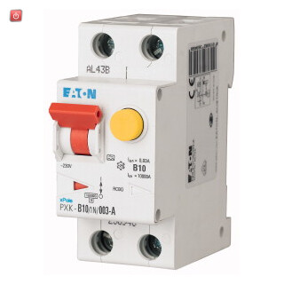 EATON / 236946 / FI/LS Kombination, 10 A, 30 mA, LS-Charakteristik: B, 1p+N, FI-Charakteristik: A PXK-B10/1N/003-A / EAN4015082369460