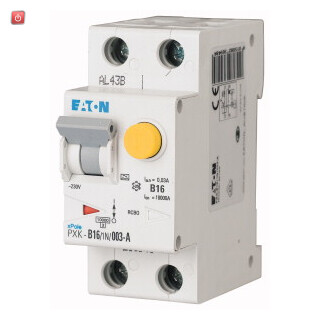 EATON / 236948 / PXK-B16/1N/003-A, FI/LS Kombination, 16 A, 30 mA, LS-Charakteristik: B, 1p+N, FI-Charakteristik: A / EAN4015082369484