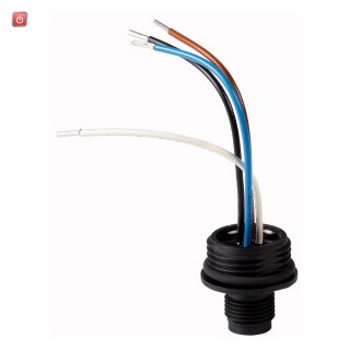 EATON / 266135 / Einbaustecker M12, A-kodiert, +Durchfhrung, M20, IP66, 250V, 4A M12A / EAN4015082661359