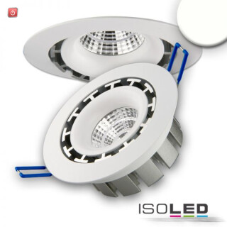 ISO112472 / LED EINBAUSTRAHLER COB, WEISS, 15W, 45°, RUND, NEUTRALWEISS, DIMMBAR
