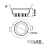 ISO112472 / LED EINBAUSTRAHLER COB, WEISS, 15W, 45°, RUND, NEUTRALWEISS, DIMMBAR