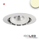 ISO112471 / LED EINBAUSTRAHLER COB, WEISS, 15W, 45°, RUND, WARMWEISS, DIMMBAR