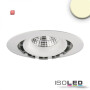 ISO112471 / LED EINBAUSTRAHLER COB, WEISS, 15W, 45°, RUND, WARMWEISS, DIMMBAR