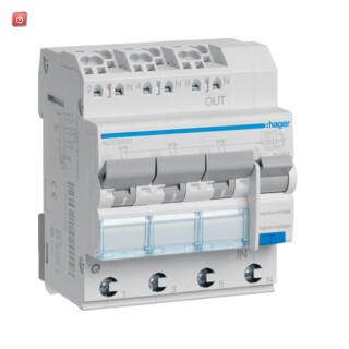 HAGADZ360D / Fehlerstrom-Leitungsschutzschalter 3X 1P+N 6kA C-10A 30mA Typ A QuickConnect / 3250611020165