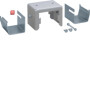 HAGDABA50080109006 / Halter Set aus Stahlblech für Deckenanschlussbahn DABA 50x80mm weißaluminium / 4012740206440