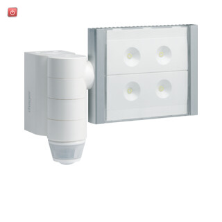HAGEE600 / Außenbewegungsmelder 220°/360° mit LED- Strahler, IP55, weiß / 3250617579353