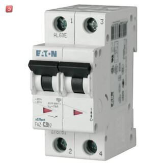 EATON / 278734 / FAZ-B16/2, Leitungsschutzschalter, 16 A, 2p, Charakteristik: B / EAN 4015082787349