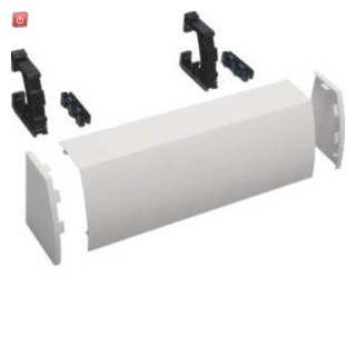 HAGFZ442N / Kabelrangierkanal, 2-feldig, aufsteckbar, H x B x T176 x 550 x 135mm, RAL9010, / 3250612778027