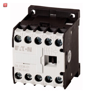 EATON / 051633 / Leistungsschtz, 230 V 50 Hz, 240 V 60 Hz, 3-polig, 380 V 400 V, 3 kW, Kontaktbestckung ™ = ™ffner= 1 ™, Schraubklemmen, Wechselstrombet„tigung DILEEM-01(230V50HZ,240V60HZ) / EAN4015080516330