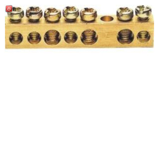 HAGK142 / Messingschienenklemme, 49mm, 4x10mm² - 3x16mm², ohne Montagesockel / 4010330712128