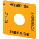 EATON / 058874 / NOT-AUS-Schild, gelb, Schrift schwarz,...