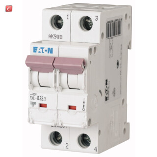 EATON / 236234 / PXL-B32/2 / LS-Schalter, 32A, 2p, B-Char / EAN4015082362348