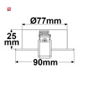 ISO111062 / Einbaustrahler Brush, quadr., Gu5,3, Alu /...